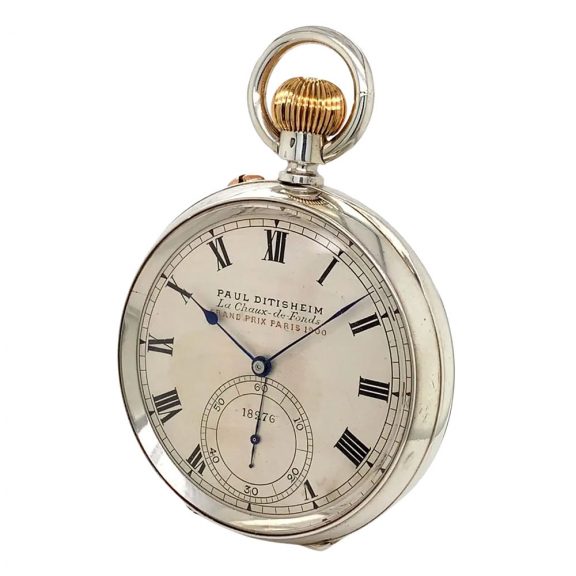 Fine Swiss silver open faced lever pocket watch Circa 1907 Fine Swiss silver open faced lever pocket watch Circa 1907
