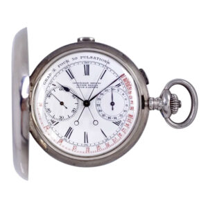 Swiss silver split seconds chronograph doctor's watch Circa 1910