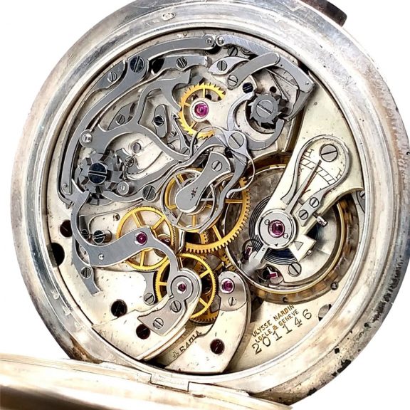 Swiss silver split seconds chronograph doctor's watch Circa 1910 Swiss silver split seconds chronograph doctor's watch Circa 1910