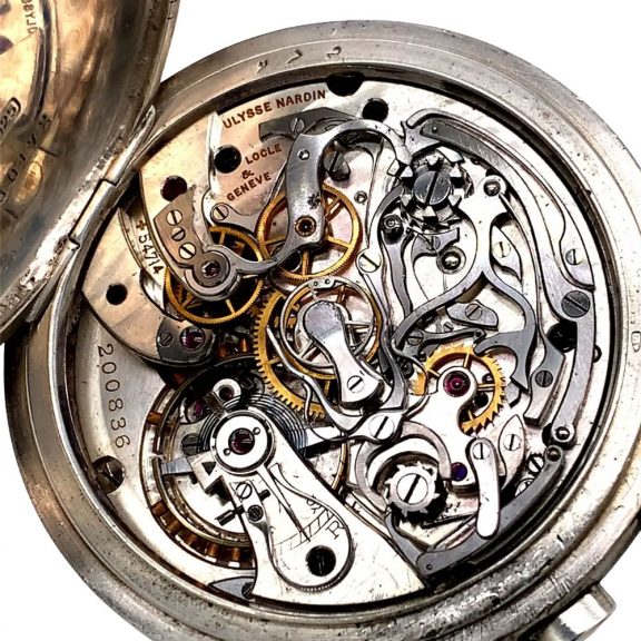 Swiss sterling silver split seconds chronograph Circa 1950 Swiss sterling silver split seconds chronograph Circa 1950