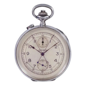 Swiss sterling silver split seconds chronograph Circa 1950
