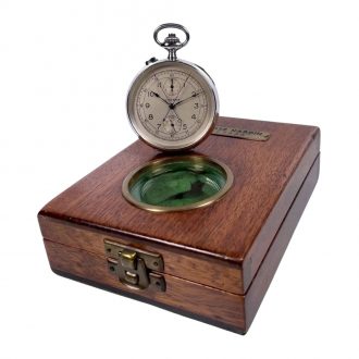Swiss sterling silver split seconds chronograph Circa 1950