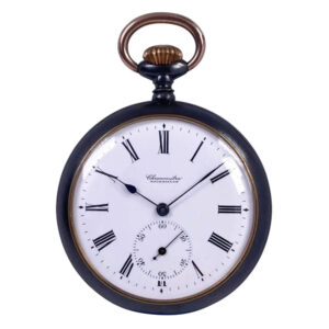 Rare Swiss burnished steel lever tourbillon watch Circa 1905