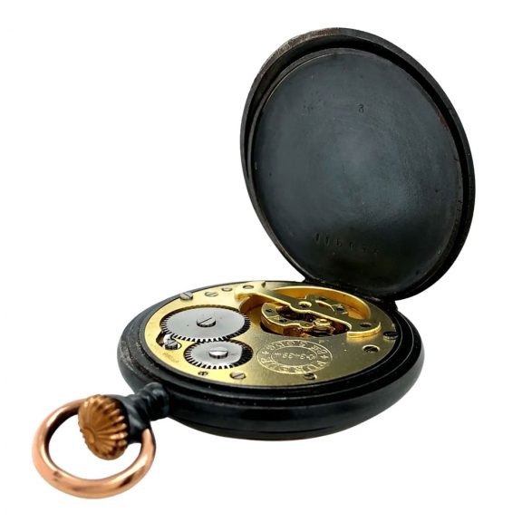 Rare Swiss burnished steel lever tourbillon watch Circa 1905 Rare Swiss burnished steel lever tourbillon watch Circa 1905