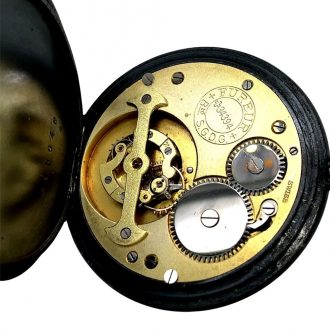 Rare Swiss burnished steel lever tourbillon watch Circa 1905