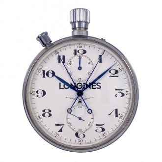 Swiss lever split seconds chronograph with register Circa 1951