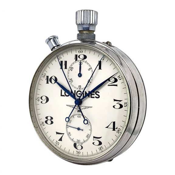 Swiss lever split seconds chronograph with register Circa 1951 Swiss lever split seconds chronograph with register Circa 1951