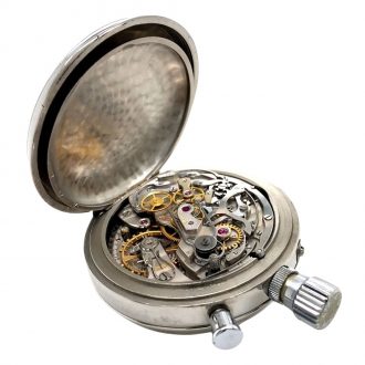 Swiss lever split seconds chronograph with register Circa 1951