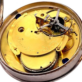 Important French silver Garde Temps pocket chronometer Circa 1791