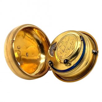 English enamelled gold pair cased cylinder watch Circa 1774