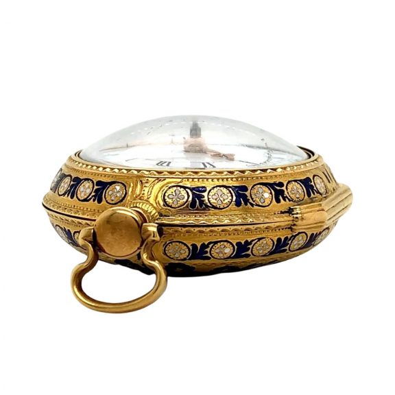 English enamelled gold pair cased cylinder watch Circa 1774 English enamelled gold pair cased cylinder watch Circa 1774