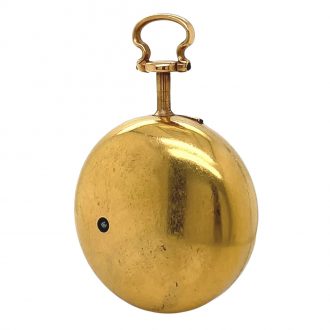 English enamelled gold pair cased cylinder watch Circa 1774