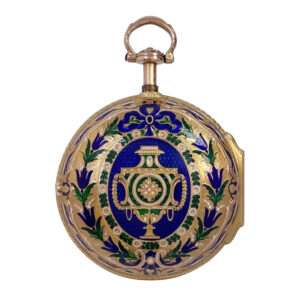 English gold and enamel half quarter repeating verge Circa 1775
