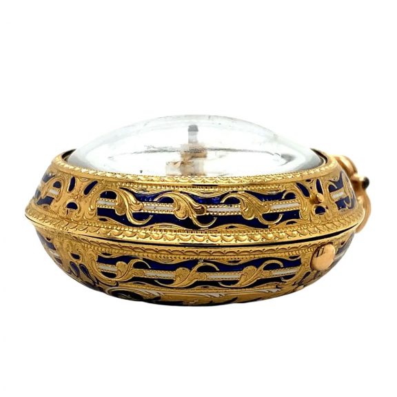 English gold and enamel half quarter repeating verge Circa 1775 English gold and enamel half quarter repeating verge Circa 1775