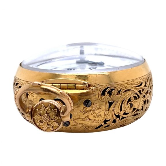 English gold pair cased quarter repeating cylinder watch Circa 1755 English gold pair cased quarter repeating cylinder watch Circa 1755