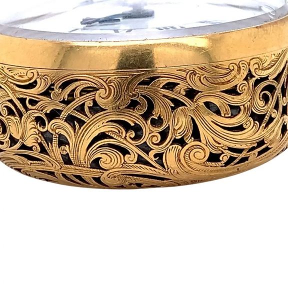 English gold pair cased quarter repeating cylinder watch Circa 1755 English gold pair cased quarter repeating cylinder watch Circa 1755