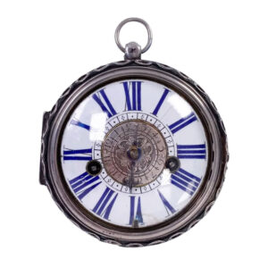 Rare French silver verge oignon watch with alarm Circa 1690