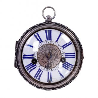 Rare French silver verge oignon watch with alarm Circa 1690