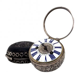 Rare French silver verge oignon watch with alarm Circa 1690