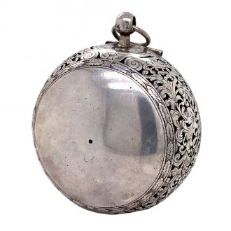 Rare French silver verge oignon watch with alarm Circa 1690