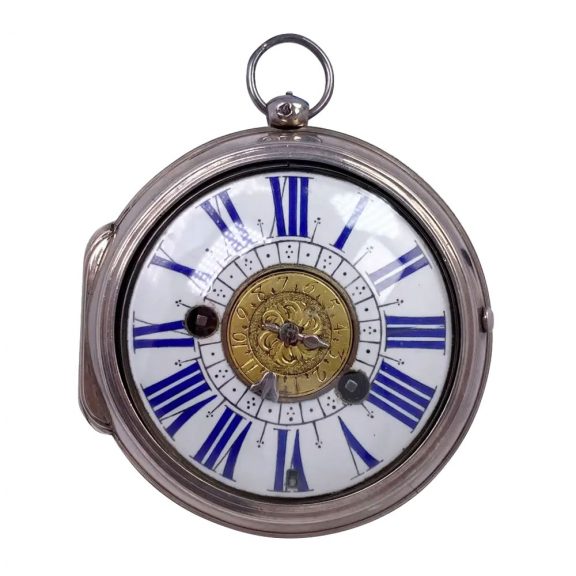 French silver Louis XIV verge oignon watch with alarm Circa 1690