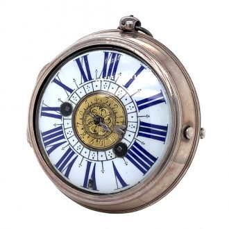 French silver Louis XIV verge oignon watch with alarm Circa 1690
