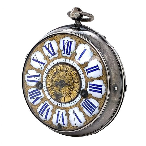 French silver Louis XIV verge oignon watch with alarm Circa 1700 French silver Louis XIV verge oignon watch with alarm Circa 1700