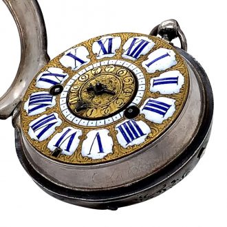 French silver Louis XIV verge oignon watch with alarm Circa 1700