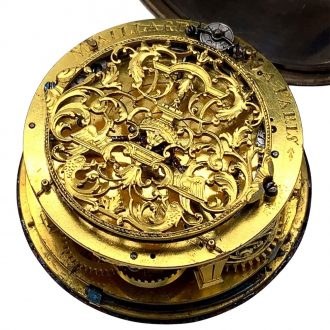 French silver Louis XIV verge oignon watch with alarm Circa 1700