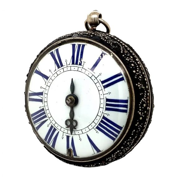 Impressive French silver oignon watch with central winding Circa 1690