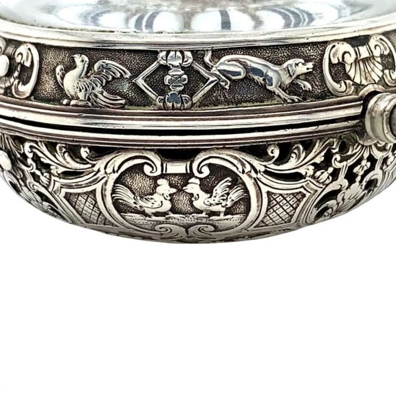 French silver quarter repeating verge pocket watch Circa 1750 French silver quarter repeating verge pocket watch Circa 1750