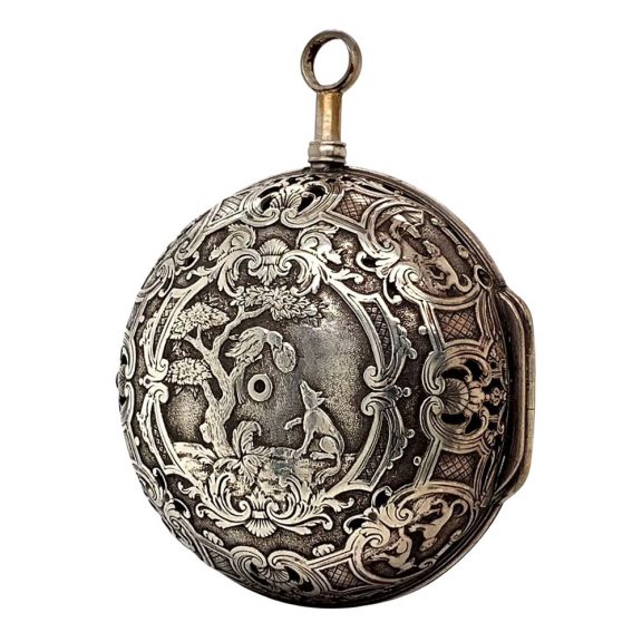 French silver quarter repeating verge pocket watch Circa 1750 French silver quarter repeating verge pocket watch Circa 1750