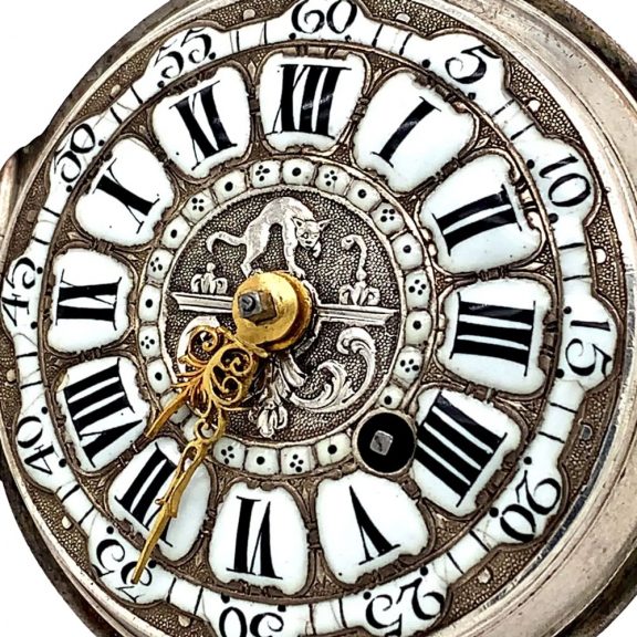 French silver quarter repeating verge pocket watch Circa 1750 French silver quarter repeating verge pocket watch Circa 1750