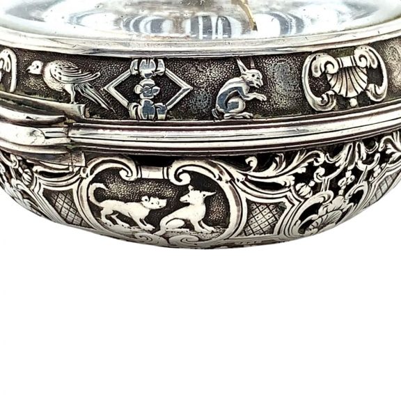 French silver quarter repeating verge pocket watch Circa 1750 French silver quarter repeating verge pocket watch Circa 1750