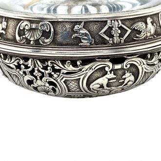 French silver quarter repeating verge pocket watch Circa 1750