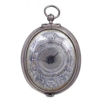 Historically important Dutch oval watch with alarm Circa 1640