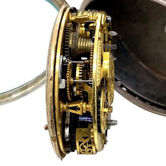 Historically important Dutch oval watch with alarm Circa 1640