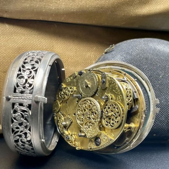 Historically important Dutch oval watch with alarm Circa 1640 Historically important Dutch oval watch with alarm Circa 1640