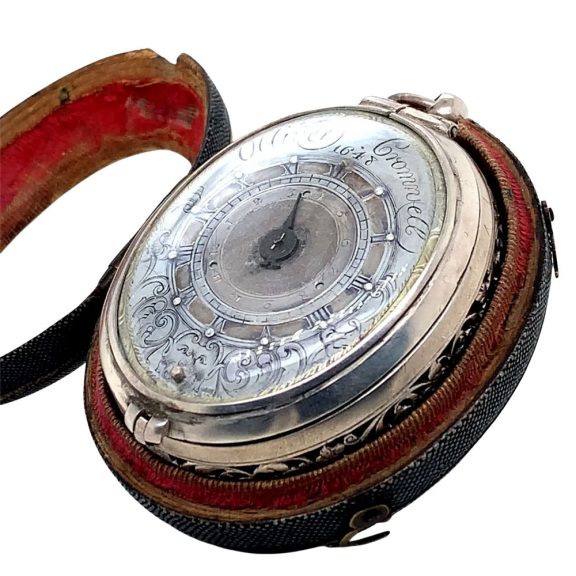 Historically important Dutch oval watch with alarm Circa 1640 Historically important Dutch oval watch with alarm Circa 1640