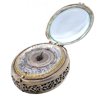 Historically important Dutch oval watch with alarm Circa 1640