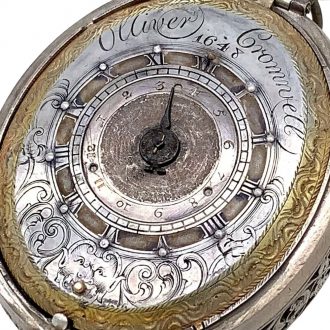 Historically important Dutch oval watch with alarm Circa 1640