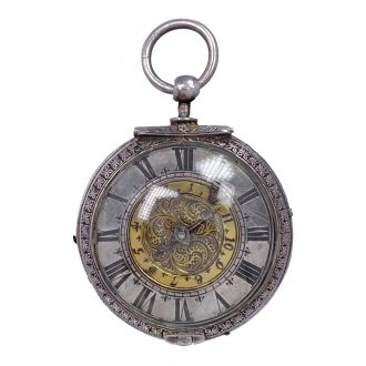 Important German silver verge watch with alarm Circa 1675