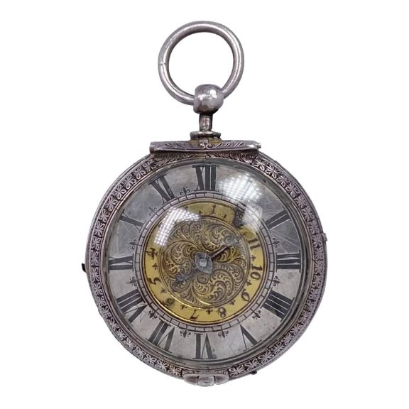 Important German silver verge watch with alarm Circa 1675 Important German silver verge watch with alarm Circa 1675