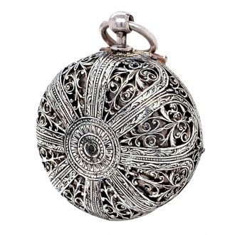 Important German silver verge watch with alarm Circa 1675