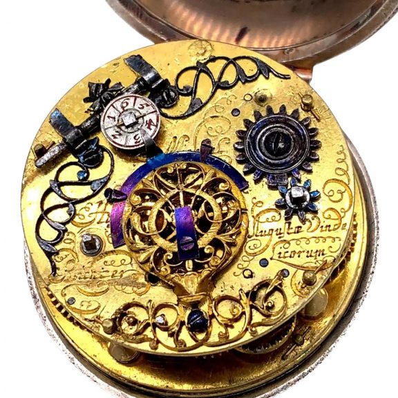 Important German silver verge watch with alarm Circa 1675 Important German silver verge watch with alarm Circa 1675