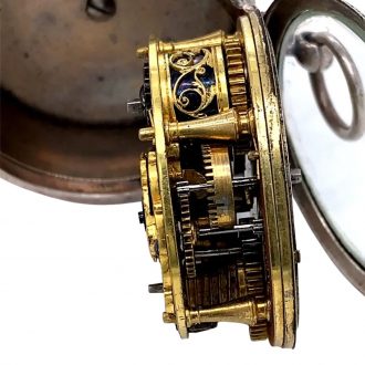 Important German silver verge watch with alarm Circa 1675