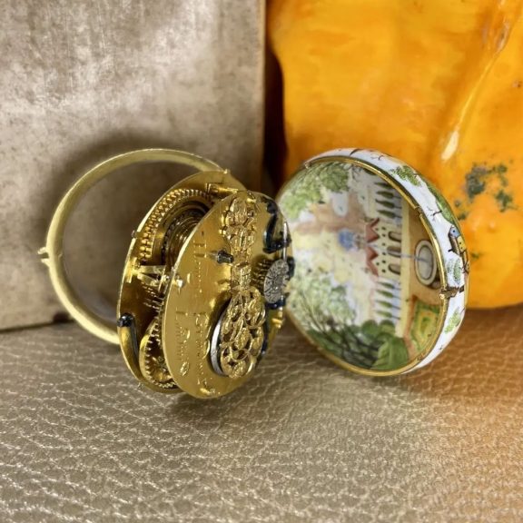 Important English gold and enamel verge watch Circa 1640 Important English gold and enamel verge watch Circa 1640
