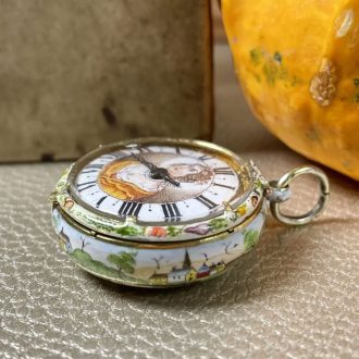Important English gold and enamel verge watch Circa 1640