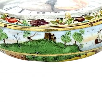 Important English gold and enamel verge watch Circa 1640