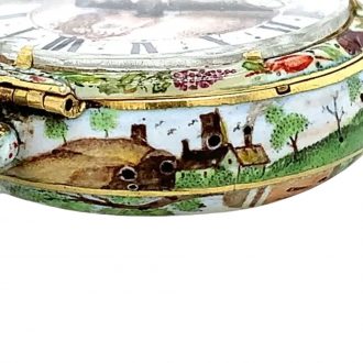 Important English gold and enamel verge watch Circa 1640